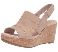 Clarks Damen Annadel Ivory Keilsandale, Sandfarbenes Nubuk, 41 EU
