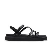 Clarks Damen Aristella Rose Sandale, Black Leather, 37 EU