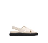 Clarks Damen Aristella Sun Sandale, Cream Leather, 39.5 EU