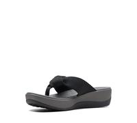 Clarks Damen Arla Glison Flipflop, Black Fabric, 39 EU