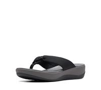 Clarks Damen Arla Glison Flipflop, Black Fabric, 44 EU