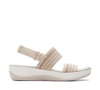 Clarks Damen Arla Stroll Flache Sandale, Beige Combi, 41 EU