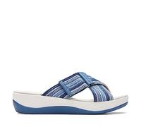 Clarks Damen Arla Wave Schiebe-Sandalen, Blue Combi, 42 EU