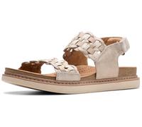 Clarks Damen Arwell Glide Sandale, Metallisches Kombi-Leder, 9 Wide