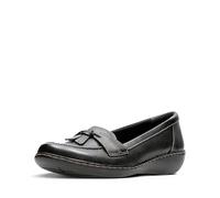 Clarks Damen Ashland Bubble Slipper, Schwarzes Leder, 37 EU Weit
