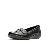 Clarks Damen Ashland Bubble Slipper, Schwarzes Leder, 38 EU