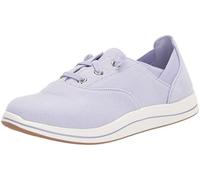 Clarks Damen Breeze Ave Sneaker, Flieder Leinwand, 42.5 EU
