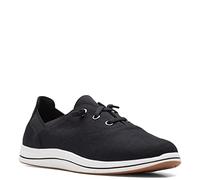 Clarks Damen Breeze Ave Sneaker, Schwarz Leinen, 41 EU