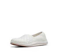 Clarks Damen Breeze Emily Slipper, Weißes Synthetikmaterial, 39 EU Weit
