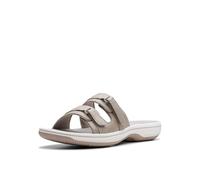 Clarks Damen Breeze Piper Schiebe-Sandalen, Light Taupe, 39 EU