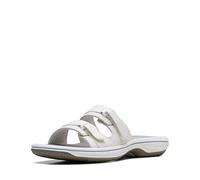 Clarks Damen Breeze Piper Slide Sandale, Weißes Synthetikmaterial, 40 EU