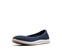 Clarks Damen Breeze Roam Ballerinas, Marineblaues Textil, 9 Wide
