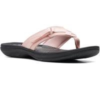 Clarks Damen Breeze Sea Flip-Flop, Blush Synthetik/schwarze Sohle, 37.5 EU