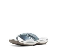 Clarks Damen Breeze SEA Flipflop, Blau Grau Synthetik, 44 EU