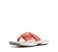 Clarks Damen Breeze Sea Flipflop, Bright Coral Synthetic, 36.5 EU