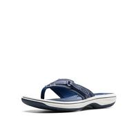 Clarks Damen Breeze Sea Flipflop, Navy Synthetic, 35.5 EU