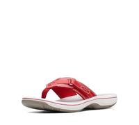 Clarks Damen Breeze Sea Flipflop, Rot Synthetik, 44 EU