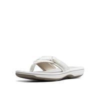 Clarks Damen Breeze Sea Flipflop, Weißes Synthetikmaterial, 44 EU