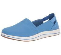 Clarks Damen Breeze Step Slipper, Blaues Segeltuch, 38 EU Weit