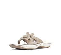 Clarks Damen Brinkley Flora Flipflop, Taupe Synthetik, 40 EU