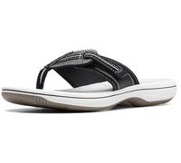 Clarks Damen Brinkley Jazz Flip Flop, Schwarz Synthetik, 43 EU