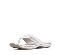 Clarks Damen Brinkley Jazz Flip Flop, White Synthetic Material, 42 EU