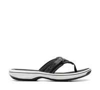 Clarks Damen Brinkley Sea Zehentrenner, Schwarz (Black Synthetic), 42 EU