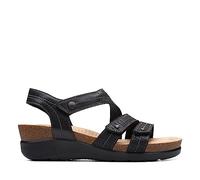 Clarks Damen Calenne Clara Keilsandale, Schwarze Kombi, 40 EU Weit