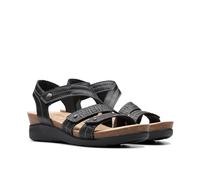 Clarks Damen Calenne Clara Keilsandale, Schwarze Kombi, 40 EU Weit