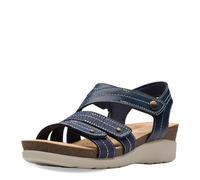 Clarks Calenne ClaraWedge Damen-Sandalen, Marineblaue Kombination, 40 EU