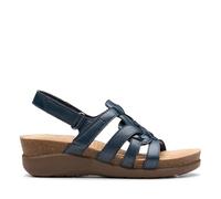 Clarks Damen Calenne Gracie, Marineblaues Combi-beschichtetes Leder, 12 Wide