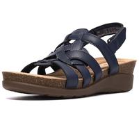 Clarks Damen Calenne Gracie, Marineblaues Combi-beschichtetes Leder, 5.5