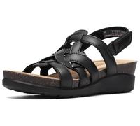 Clarks Damen Calenne Gracie, Schwarzes Kombi-beschichtetes Leder, 6 Wide