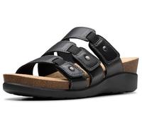 Clarks Damen Calenne Lily, Schwarz Leder, 10 Wide