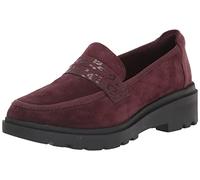 Clarks Damen Calla Ease Flacher Slipper, Burgunderrot Wildleder, 37.5 EU