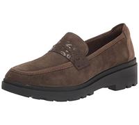 Clarks Damen Calla Ease Flacher Slipper, Dark Olive Suede, 39.5 EU