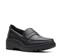 Clarks Damen Calla Ease Flacher Slipper, Schwarz Leder, 40 EU