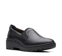Clarks Damen Calla Rae Loafer, Black Leather, 37 EU