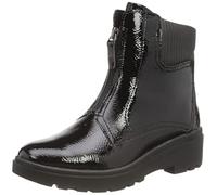 Clarks Damen Calla Zip Fashion Boot, Black CrinklePat, 36 EU