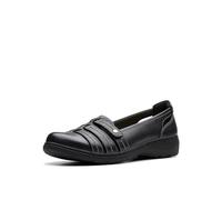 Clarks Damen Carleigh Eliza Flacher Slipper, Schwarz Leder, 41.5 EU