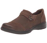 Clarks Damen Carleigh Pearl Loafer, Taupe Nubuk, 42.5 EU