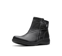 Clarks Damen Carleigh Style Boots, Schwarz Leder, 7.5 Wide