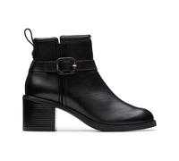 Clarks Damen Chamberly Stiefel mit Blockabsatz Black Leather Schwarz 7
