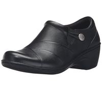 Clarks Damen Channing Ann Slipper, schwarzes Leder, 36 EU