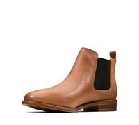 Clarks Damen Chelsea Boots, Leder, Tan Leder, 37.5 EU