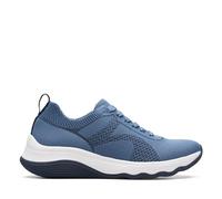 Clarks Damen Circuit Tie Sneaker, Denim Blue Knit, 39 EU