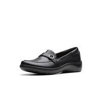 Clarks Damen Cora Amanda Loafer, Schwarz Leder, 39 EU