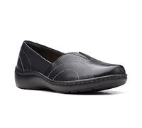 Clarks Damen Cora Meadow Slipper, schwarzes Leder, 39 EU