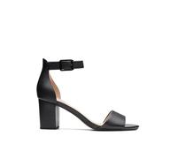 Clarks Damen Deva Mae Pumps, Black Leather, 40 EU