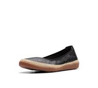 Clarks Damen Elaina Rae Ballerinas, Schwarz Leder, 39.5 EU Weit